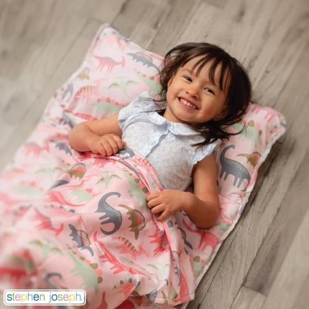 Toddler All Over Print Nap Mat with Soft Blanket and Removable Pillow for Boys & Girls