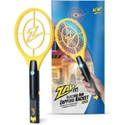 Zap It! Mini Bug Zapper - Rechargeable Mosquito, Fly Killer and Bug Zapper Racket - Flies Killer Indoor - 4,000 Volt - USB Charging, Super-Bright LED Light to Zap in The Dark - Safe to Touch