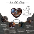 thumbnail image 6 of KARYLIZ Lotus Heart Shaped Urns for Ashes Combo of 5 - 10 Inch Pink Burial Urn for Mom, Women & Adult Male and 3 Inch Mini Deep Plum Keepsake Cremation Urns for Dad & Mother - Funeral Ash Holder Set, 6 of 7