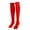 Red, variant on 1 Pair Sports Socks Solid Color Unisex Football Stocking Anti slide Spandex Knee Socks for Hockey Soccer Player