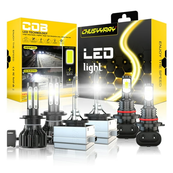 H7 D1S 9006 LED/HID Headlight Fog Light Bulbs Plug&Play For Cadillac Escalade 2007 2008