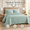 Green, variant on Witaxima King Size 3-Piece Bedspread Set Cream, Reversible Quilted Medallion Pattern, Microfiber Hypoallergenic Bedding