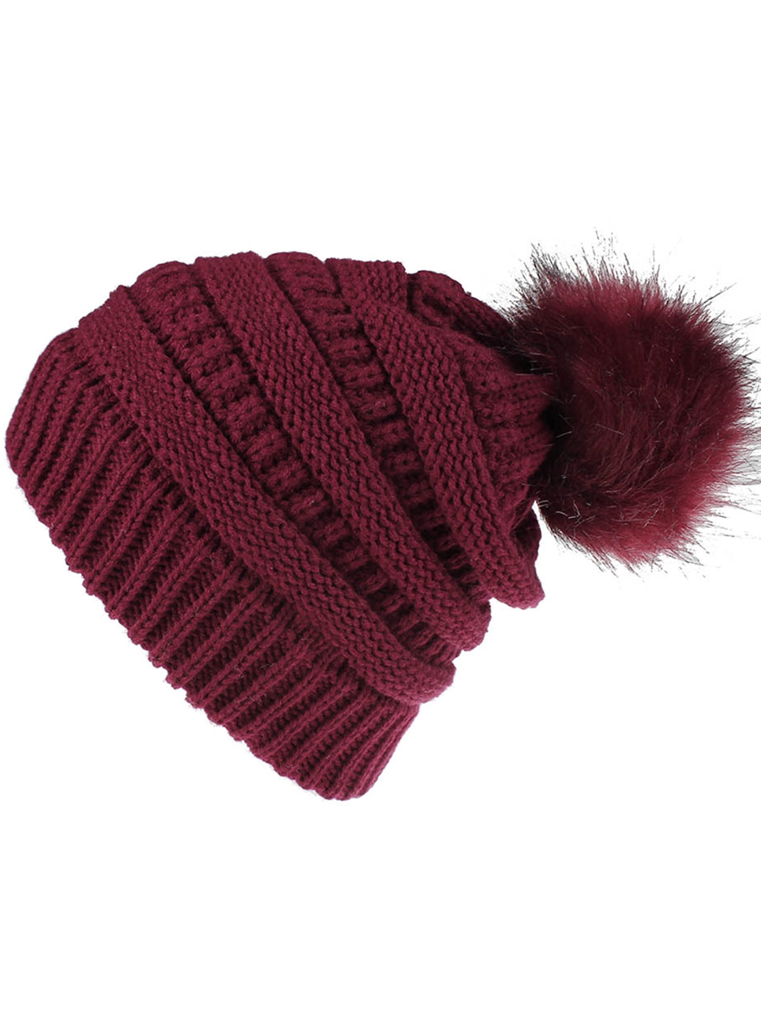 Womens Winter Warm Knitted Caps Casual 