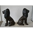 thumbnail image 5 of A Pair of Large Lions Sitting Side by Side Bronze Statues Size: 23" x 33" x 46"H, 5 of 10