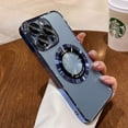 thumbnail image 2 of Wholesale Transparent Plating Full Lens Protection Hard Phone Case For iPhone 15 14 13 12 11 Pro Max Magnetic Covers, 2 of 5