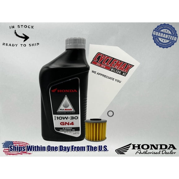 Cyclemax Standard GN4 10W-30 Oil Change Kit fits 2021-2024 Honda Trail 125 CT125