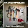 thumbnail image 2 of 64" Heavy Duty Garage Tool Organizer Wall Mount - 300lbs Capacity, Adjustable Hooks, Anti-Rust, 2 of 8