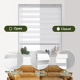 thumbnail image 2 of FOIRESOFT Standard - Safe Cordless Control Stick Zebra Roller Blinds for Windows[Basic, White, W30 x H64 Inch(76W x 163H cm)], Custom Sizes Up to 295cm, Sheer Light Filtering for Day and Night, 2 of 6