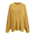 thumbnail image 4 of WEAIXIMIUNG Red Oversized Sweater Women Women's Crewneck Batwing Long Sleeve Sweaters 2024 Fall Oversized Ribbed Knit Side Slit Pullover Tops, 4 of 5