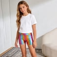 thumbnail image 4 of FRSASU Girl's Shiny Elastic Waistband Hip Hop Dance Shorts Gymnastics Hot Pants for Jazz Dance Festival Performance Shorts Multicolor, 4 of 5