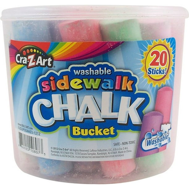 20 Count Sidewalk Chalk Bucket