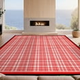thumbnail image 2 of Design&I 6'x9' Washable Area Rug Snag-Free Decorations Plaid Tartan Peppermint Cane Stripe Door Gingham for Dining Room, Under Table, Office, 2 of 7