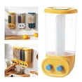 thumbnail image 3 of kurtrusly 1/2/3 Wall-Mounted Dry Food Storage Dispenser Convenient Rice Box Candy Organizer Yellow 2 Grid 1 Pc, 3 of 6