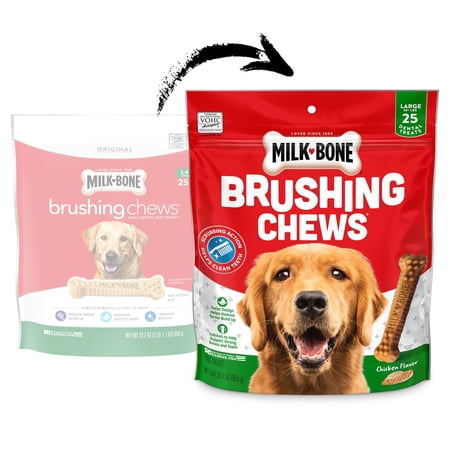 Milk-Bone Brushing Chews Daily Dental Dog Treats, Large, 33.7 oz., 25 Bones Per Bag - Image 5