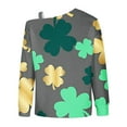 thumbnail image 5 of Femmes Tops Mode Femmes St.Patrick'S Day Imprimé Sweat-Shirt Graphique Manches Longues Pull-Over Tops, 5 of 5