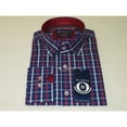thumbnail image 6 of Men Oscar Banks Turkey Shirt All Egyptian Cotton Wrinkle less 5844-08 navy red, 6 of 7