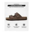 thumbnail image 3 of Project Cloud 100% Genuine Leather Cork Footbed Womens Sandals, Slippers for Women (Venita), 3 of 7