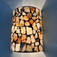 thumbnail image 4 of Artzone Tiffany Sconces Natural Shell Mosaic Wall Light Black Finish Bedroom, 4 of 4