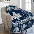 thumbnail image 2 of Football Blanket Ultra Soft Flannel Throw Blankets Lightweight Warm Travel Blanket Football Gifts 50"x40", 2 of 6