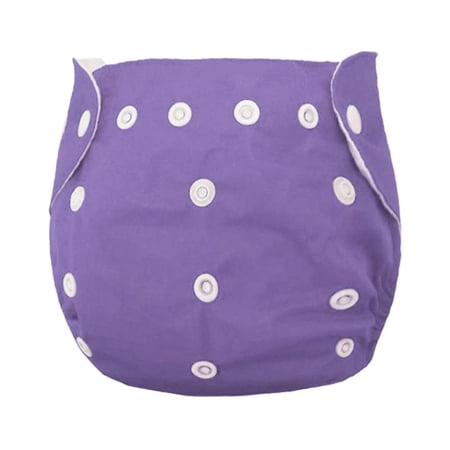 QSTDGVPW Baby Newborn Cloth Diapers Print Pocket Diapers Nappies Unisex Washable Purple