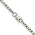 thumbnail image 3 of Sterling Silver 2.25mm Flat Rope Chain (26 X 2.25) Made In Italy qfc23-26, 3 of 5