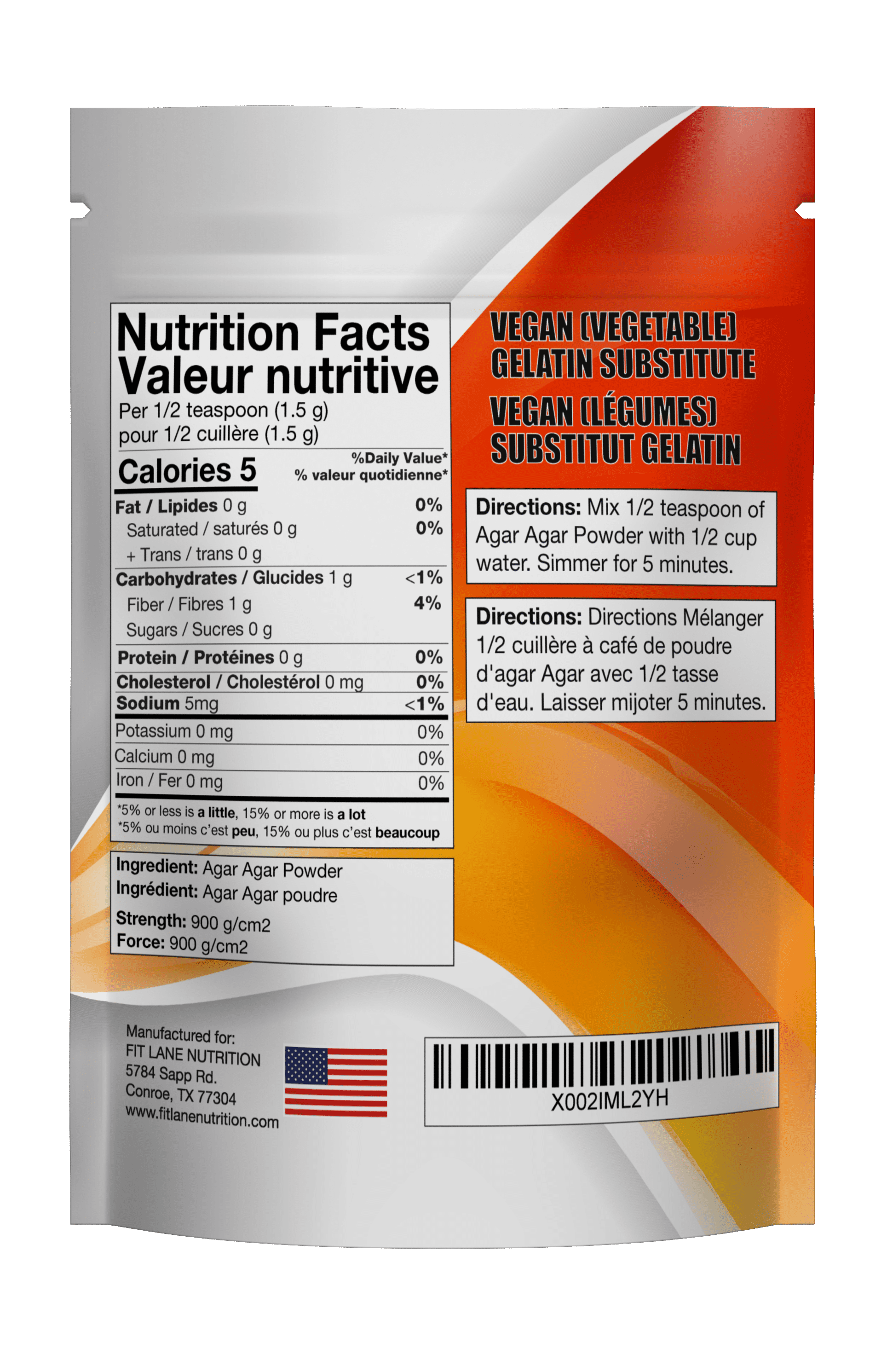 Agar Agar Powder 8oz - Vegan Gelatin Powder Unflavored - For Use in Baking,  Vegan Jello, DIY Petri Dishes, as a Thickener and Gummy Candy Mixes –