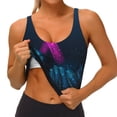 thumbnail image 4 of Lsque Two Human Hands are Holds Ribbon Awareness Printed Women'S Sports Bra, Compression, Moisture Wicking, High-Impact Sports Bra For Women,Supportive sports bra-Small, 4 of 9