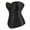Black, variant on Women's Gothic Brocade Lace Up Boned Bustier Corset Top Black L