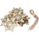 thumbnail image 3 of Adornos decorativos colgantes de copo de nieve de madera con cuerda, disco de madera sin terminar, paquete de 10, 3 of 5