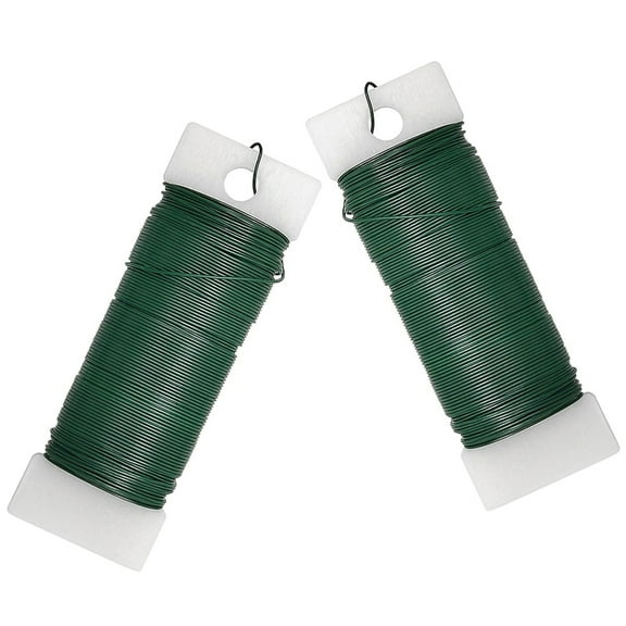 2 Rolls of Handcraft Flower Wire Xmas Plant Cable Ties Flexible Wire Ties Multi-use Flower Wire