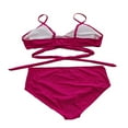 thumbnail image 4 of Women‘s Cross Bikini Set High Waist Wrap Two Piece Tummy Control Bathing Suits Push Up Swimsuits, 4 of 6