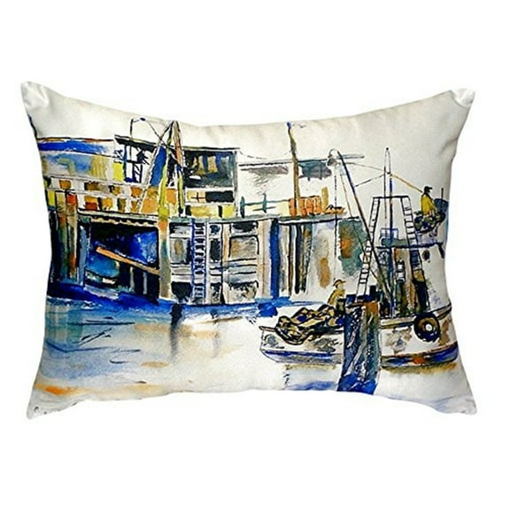 Betsy Drake NC929 16 x 20 in. Fishing Boat No Cord Pillow