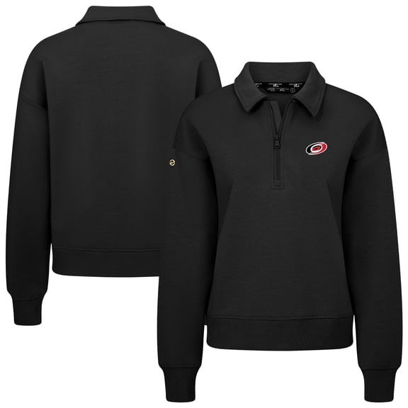 Women's Levelwear  Black Carolina Hurricanes  Canmore Quarter-Zip Pullover