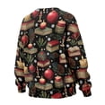 thumbnail image 5 of SCRAWLGOD Christmas Day Womens Round Neck Sweatshirts with Pockets Long Sleeve Trendy Pullover Casual Comfy Drop Shoulder Loose Fit Tops Clothes, Ornament Ball Candle Book Snowflake Black, XL, 5 of 6