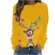 thumbnail image 2 of Pntutb - Sudadera con estampado navideño de manga larga para mujer, informal, a la moda, blusa Pntutb Pntutb-1236, 2 of 6