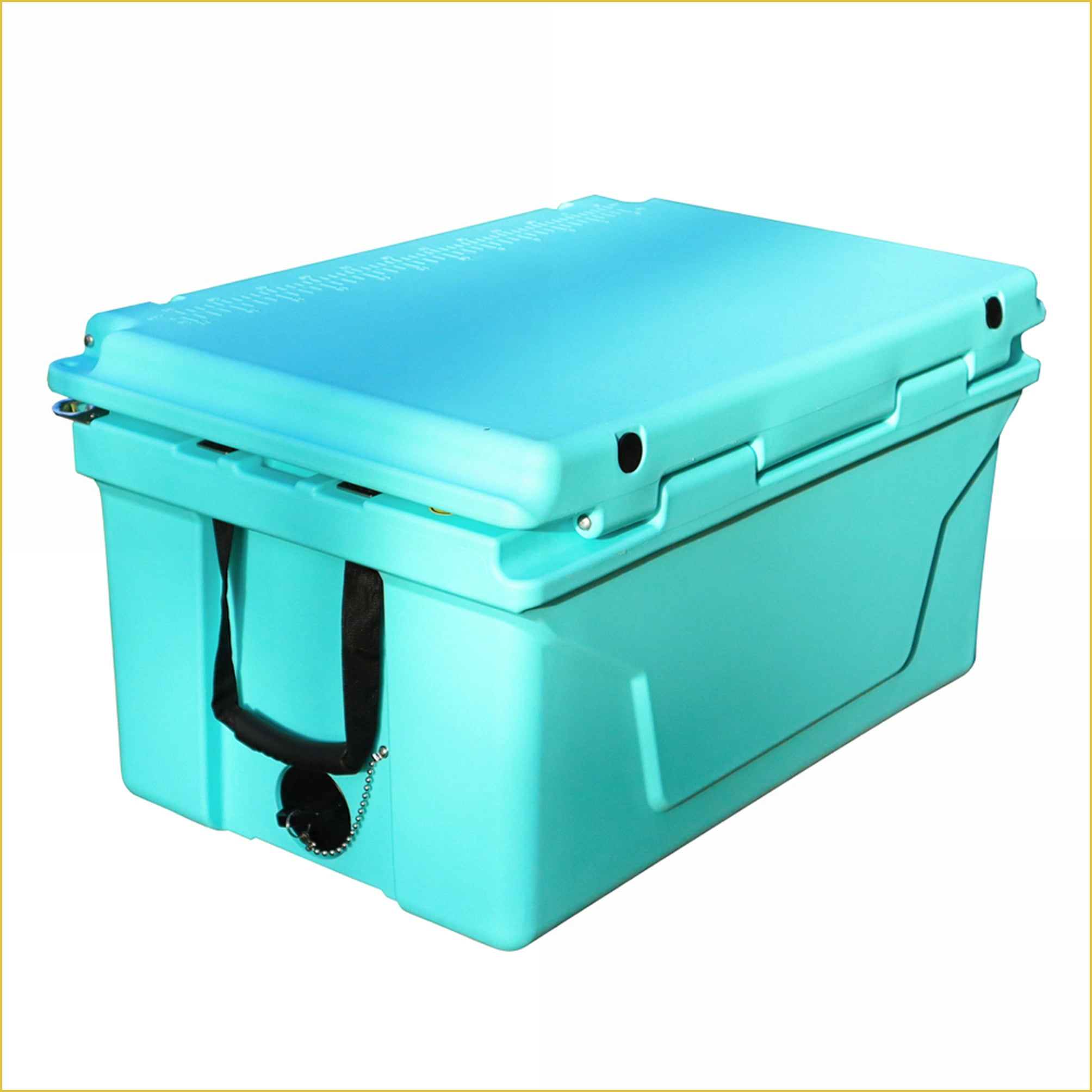 Ice Cooler 65QT Royal Blue Rotomolded Ice Chest for Camping Fishing Boating | Blue | Plastic