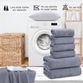 thumbnail image 3 of Juego de Toallas de Baño, 6 Piezas Suave y Agradable para La Piel Vellón de Coral, Super Absorbente, Secado Rápido, Lavable a Máquina para Hotel, Hogar y Gimnasio (Gris), 3 of 4