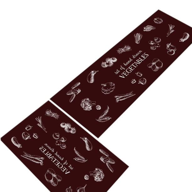 Alfombrilla cuadrada para suelo, cocina, sala de estar, baño, antideslizante, a prueba de aceite, almohadilla absorbente de agua, 2 piezas Inevent JJ16297-07