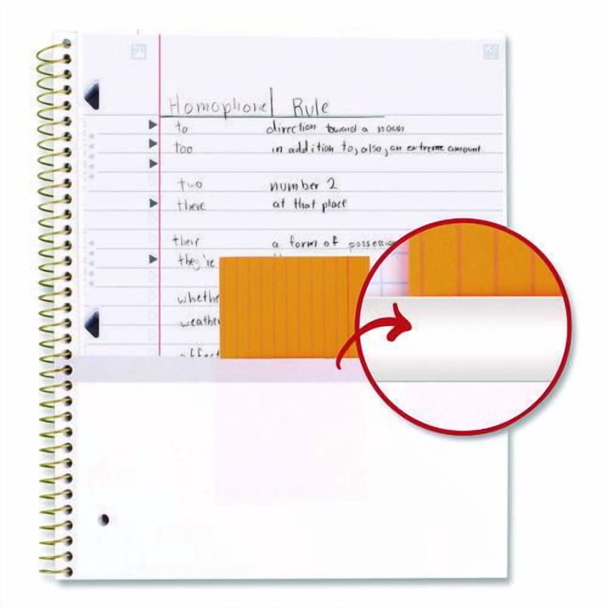 Brushy Moves Spiral Notebook, 1-Subject, Medium/College Rule, Assorted Cover Colors, (80) 11 x 8.5 S | Bundle of 10