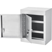 Global Industrial Stainless Steel Narcotics Cabinet W/Double Door/Double Lock 12