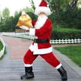 thumbnail image 3 of Disfraz de Papá Noel para Halloween y Navidad, traje de Papá Noel para hombre, barba blanca, peluca de sombrero, cinturón, botas de cuero, traje para adulto, 3 of 4