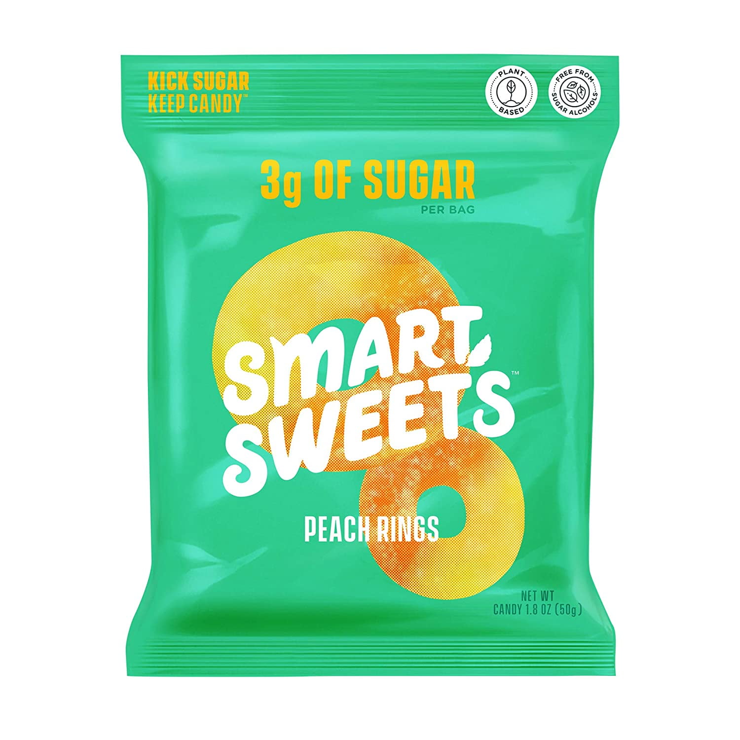 SmartSweets SMART SWEETS Peach Rings, 1.8 OZ (Pack of 1)