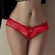 thumbnail image 3 of Gibobby Tangas de mujer ilusion Bragas de encaje sexy para mujer Tanga Ropa interior de algodón de tiro bajo Calzoncillos de bikini de encaje recortado(Rojo,M), 3 of 5