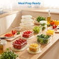 thumbnail image 6 of Sindcom 7 Pack Glass Storage Containers with Airtight Lids, Glass Meal Prep Containers, Lunch Office Meal for Microwave,Freezer and Dishwasher, BPA Free,Yellow, 6 of 8