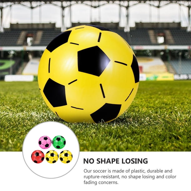 SOIMISS Pack De 4 Balones De Fútbol Inflables De Plástico De 20 Cm – Colores Aleatorios Para Jardín Y Piscina