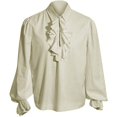 thumbnail image 4 of Camisa con volantes estilo pirata, estilo renacentista, victoriano, steampunk, colonial, disfraz de Halloween medieval para adultos y niños, 4 of 4