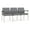 Adler-Castillo Gray, variant on Mystic Reception Waiting Room 3-Seat Tandem Seating / Silver Steel / Black
