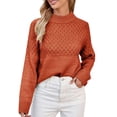 thumbnail image 1 of Gibobby SuéTer Para Invierno Mujer contraste de mujer y diseño de minimalista para un suéter de cuello redondo(Naranja,G), 1 of 6