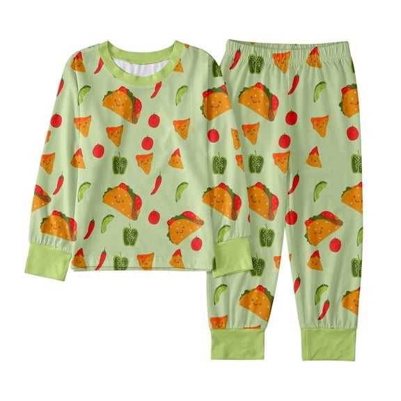 Shadoumai Pajama Set Cotton Soft Comfy Long Sleeve Top and Pants 2 Piece Pjs Sleepwear Sets