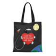 thumbnail image 1 of ASHLEIGH Canvas Tote Bag I Love You to the Moon and Back Durable Reusable Shopping Shoulder Grocery Bag, 1 of 1